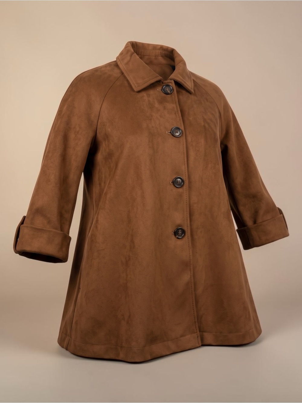BOHO CHIC | Classic Brown Boho Style Button Down Jacket | Size Medium